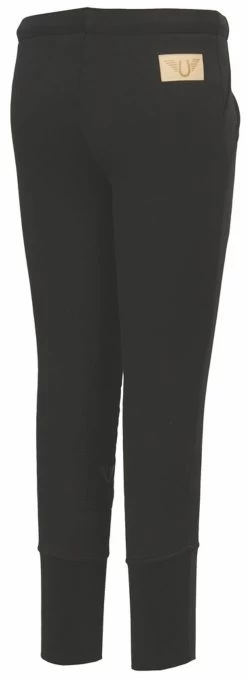 TuffRider Children's Unifleece Pull On Breeches -Equestrian Discount Store 100118 92 16 black gen back 2 03922.1604168989