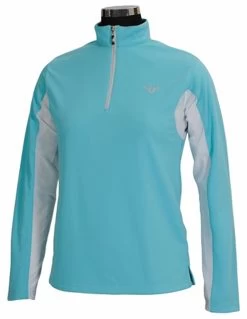 TuffRider Ventilated Technical Sport Shirt 10 TuffRider Ventilated Technical Sport Shirt -Equestrian Discount Store 100725 484 aqua front 39755.1378825040