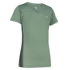 TuffRider Children's Taylor Short Sleeve T-Shirt 9 TuffRider Children's Taylor Short Sleeve T-Shirt -Equestrian Discount Store 100973 126 1514 duck green gen side 2 51305.1655575652