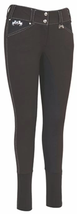 Equine Couture Blakely Full Seat Breeches 7 Equine Couture Blakely Full Seat Breeches -Equestrian Discount Store 110410 black front 95032.1372795301