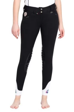 Equine Couture Fiona Breeches -Equestrian Discount Store 110649 16 black gen model front 2 27640.1695664489