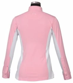 Equine Couture Ladies Cara Long Sleeve Show Shirt 9 Equine Couture Ladies Cara Long Sleeve Show Shirt -Equestrian Discount Store 110754 106 Pink gen back 1 76665.1669410271