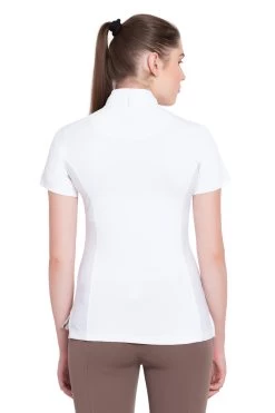 Equine Couture Ladies Cara Short Sleeve Show Shirt 5 Equine Couture Ladies Cara Short Sleeve Show Shirt -Equestrian Discount Store 110785 01 white gen model back 1 20339.1657288962
