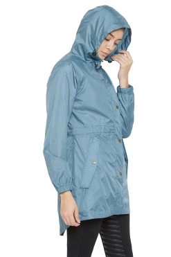 Equine Couture Element Rain Jacket 16 Equine Couture Element Rain Jacket -Equestrian Discount Store 110837 1704 stone blue gen main front 2 13477.1635543963