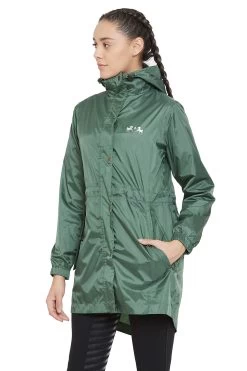 Equine Couture Element Rain Jacket 12 Equine Couture Element Rain Jacket -Equestrian Discount Store 110837 1557 cilantro gen model angle 56777.1635543561