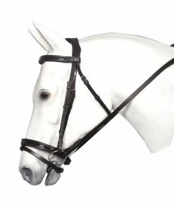 HDR Mono Crown Bridle W/Patent Leather Flash Nose Band -Equestrian Discount Store 2489 havana 13013.1517730566