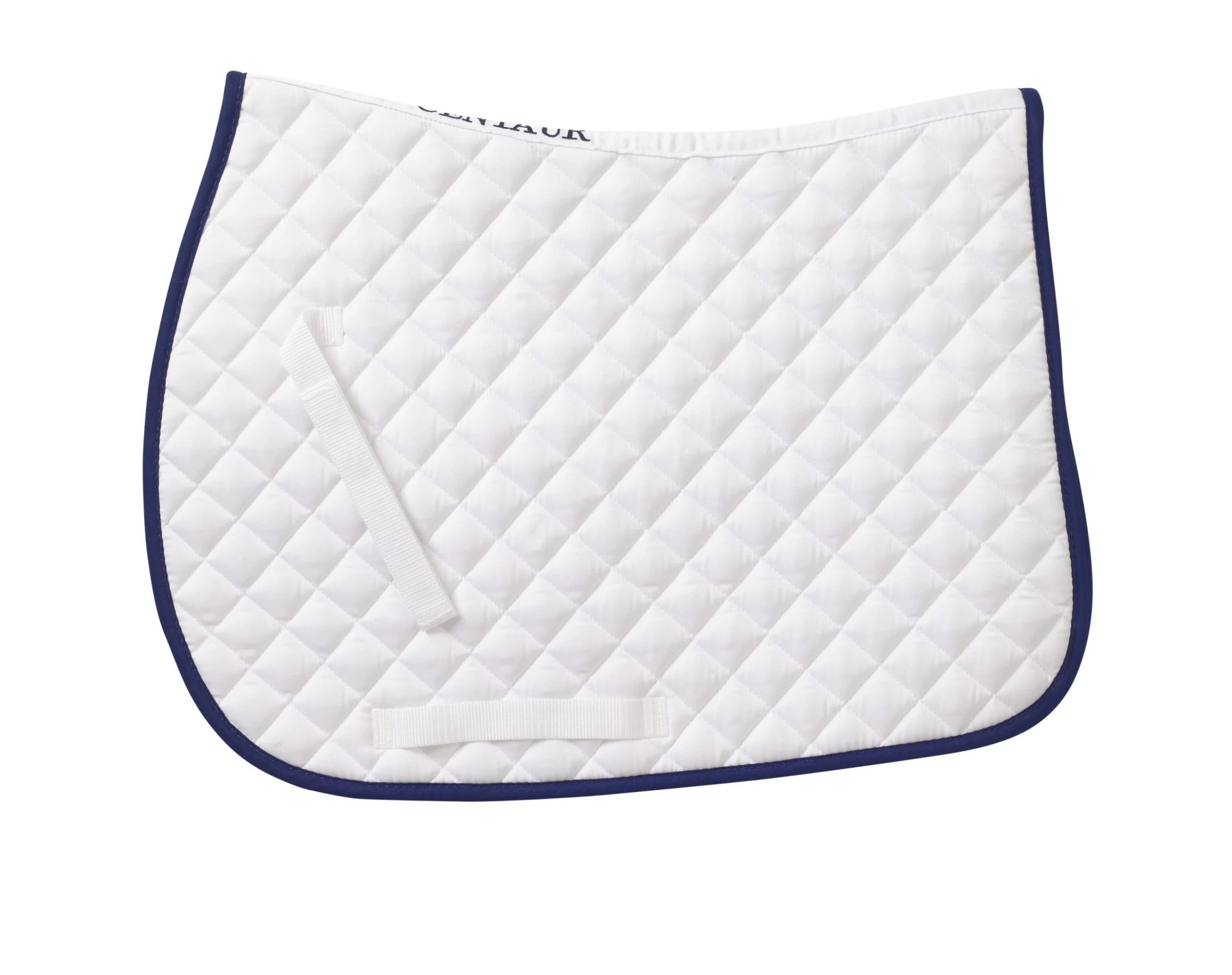 Centaur Imperial Quilted Pony Pad - White/Navy 1 Centaur Imperial Quilted Pony Pad - White/Navy