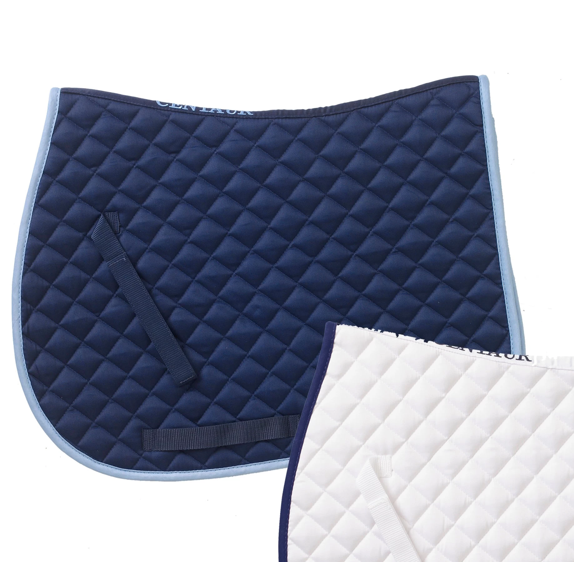 Centaur Imperial Quilted Pony Pad - Navy/Lt Blue 1 Centaur Imperial Quilted Pony Pad - Navy/Lt Blue