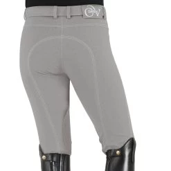 Ovation® SoftFLEX Zip Front Classic Knee Patch Breeches -Equestrian Discount Store 469565 Grey 13982.1634508501