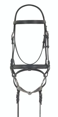 Camelot™ Dressage Bridle With Crank Flash Noseband And Anti-Slip Reins