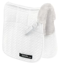 Ovation Europa Oversize Six Shim Dressage Pad - White/White