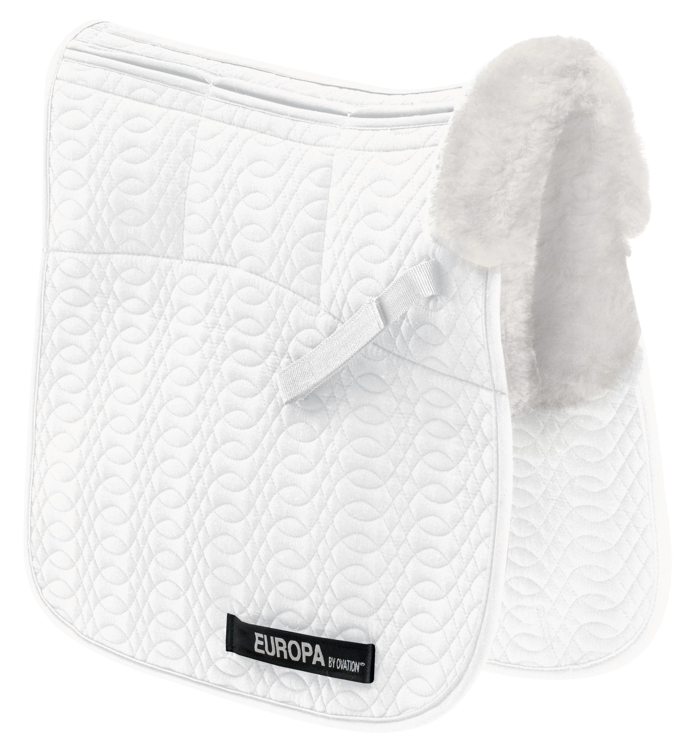 Ovation Europa Oversize Six Shim Dressage Pad - White/White 1 Ovation Europa Oversize Six Shim Dressage Pad - White/White