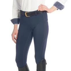 Ovation® Ladies AeroWick Silicone Full Seat Tights -Equestrian Discount Store 470258 Vintage Indigo 84331.1618684432