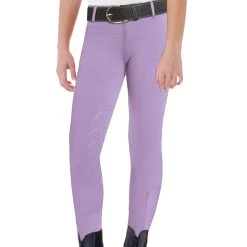 Ovation® Ladies AeroWick Silicone Knee Patch Tights -Equestrian Discount Store 470260 Lavender HR.1 18562.1661526217