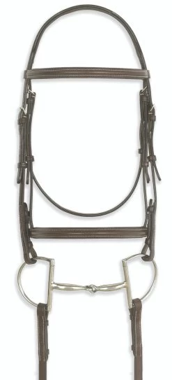 Ovation Classic Collection - Plain Raised Comfort Crown Padded Bridle With Laced Reins