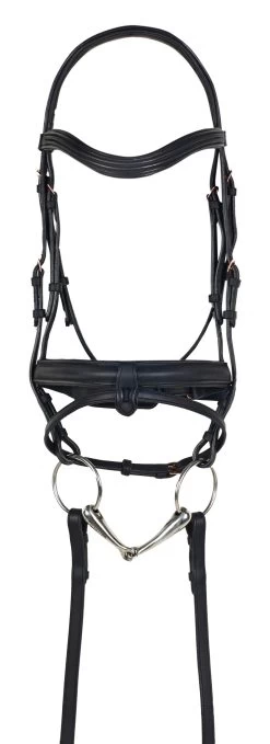 Ovation® Rosegold Dressage Bridle With Crank Noseband And Flash