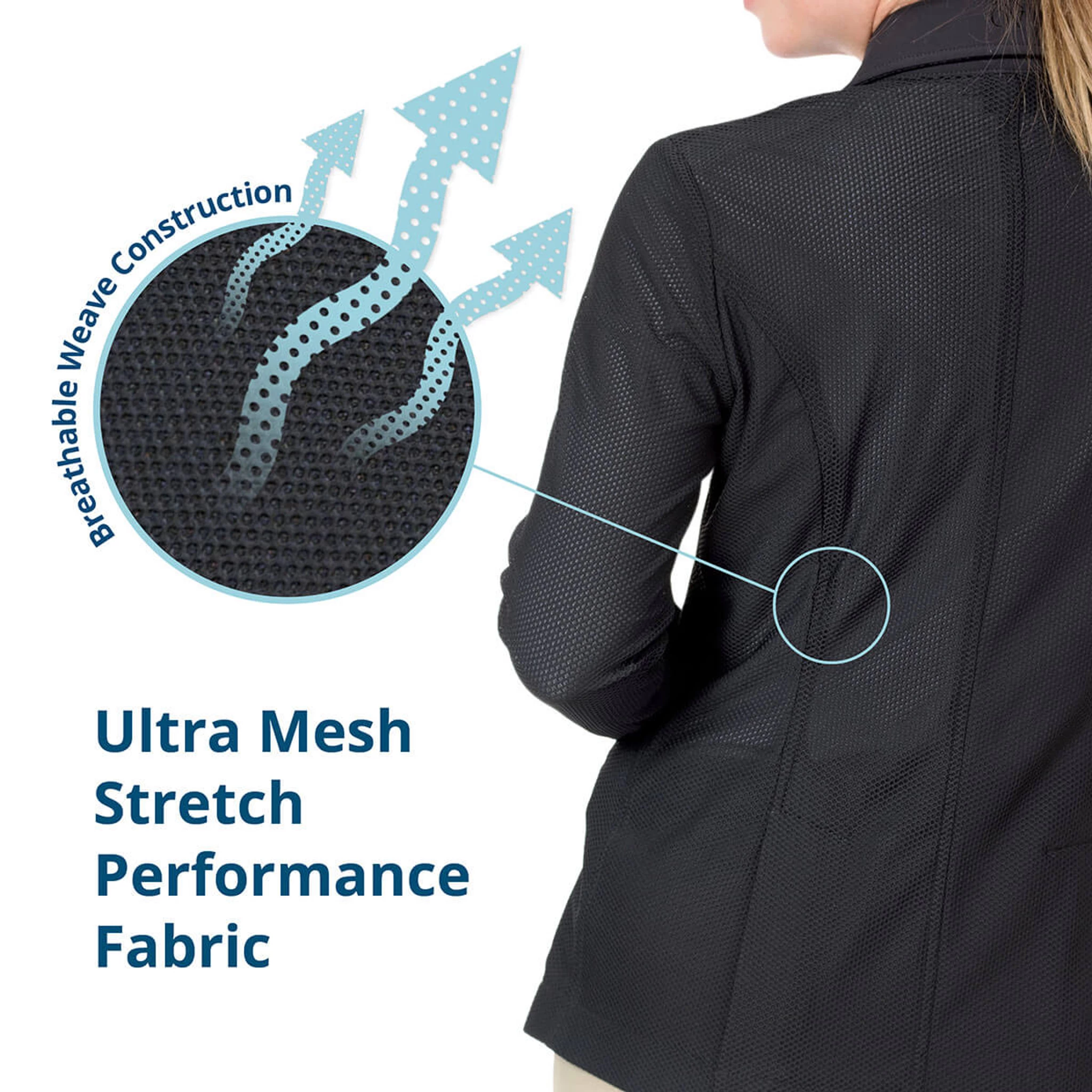 Ovation® AirFlex Show Coat With Contrast Collar 2 Ovation® AirFlex Show Coat With Contrast Collar - Image 2