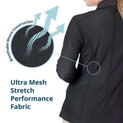 Ovation® AirFlex 3-Button Show Coat 6 Ovation® AirFlex 3-Button Show Coat -Equestrian Discount Store 471043 Fabric Detail 91034.1659982625