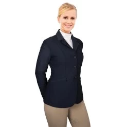 Ovation® AirFlex 3-Button Show Coat 7 Ovation® AirFlex 3-Button Show Coat -Equestrian Discount Store 471043 Navy 40168.1659982434