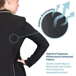 Ovation® Ladies Hybrid Euro Show Coat -Equestrian Discount Store 471157 Fabric Detail 93652.1659983454