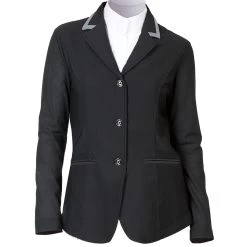 Ovation® AirFlex Show Coat With Contrast Collar 8 Ovation® AirFlex Show Coat With Contrast Collar -Equestrian Discount Store 471343 Black Grey 46735.1685998884