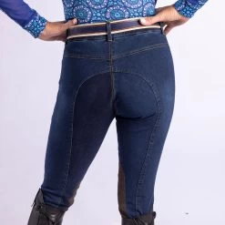 Romfh® Bella 2 Button Euro Seat Knee Patch Breeches -Equestrian Discount Store 471363 Back view 94909.1689627605