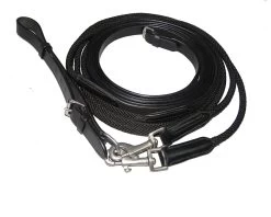 HDR Advantage Draw Reins - Rounded Nylon / Leather Snap