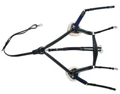 HDR Pro 5 Point Elastic Breastplate Martingale -Equestrian Discount Store 5098 04 15 black navy 14473.1626192026