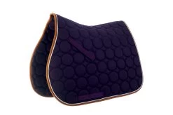 Roma Circle Quilt All Purpose Saddle Pad - Purple/White/Dark Orange