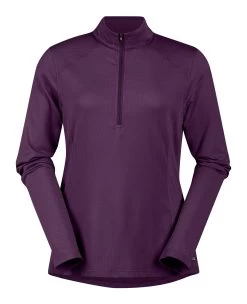 Kerrits Ice Fil® Riding Shirt -Equestrian Discount Store Ice Fil LS Solid Boysenberry 40389 ld fw19 94364.1570574257