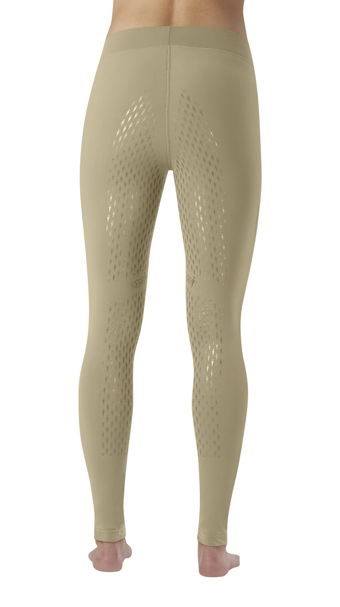 Kerrits Kids Ice Fil Tights - Tan, Black 2 Kerrits Kids Ice Fil Tights - Tan, Black - Image 2