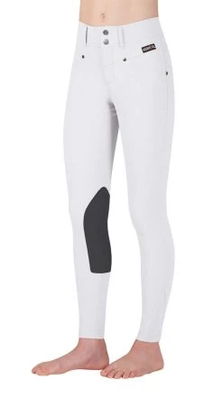 Kerrits Kids Cross Over II Knee Patch Breeches 12 Kerrits Kids Cross Over II Knee Patch Breeches -Equestrian Discount Store Kids Cross Over Breech White black KP 60537 19413.1575677597