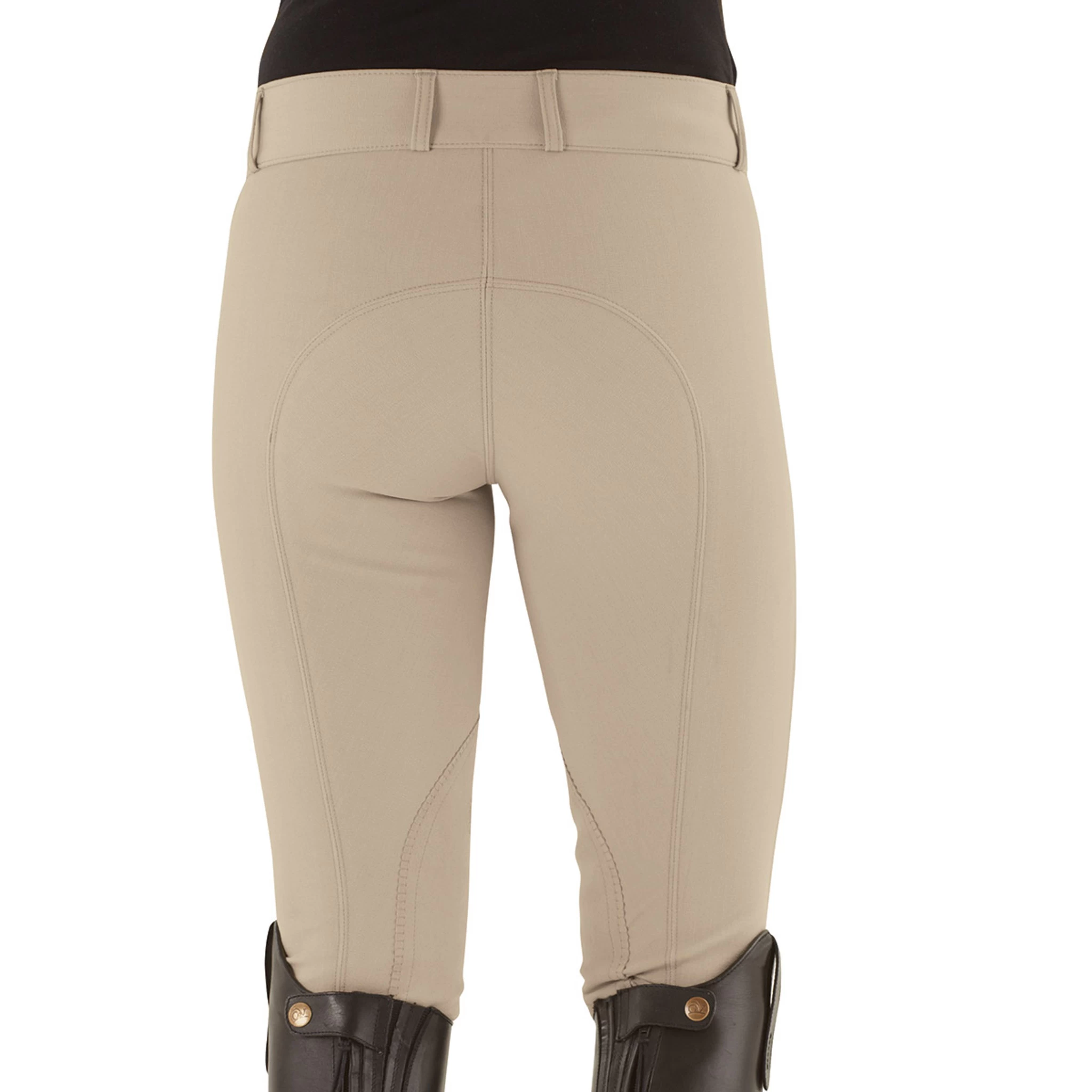Ovation® Celebrity EuroWeave™ DX Euro Seat Front Zip Knee Patch Breeches 3 Ovation® Celebrity EuroWeave™ DX Euro Seat Front Zip Knee Patch Breeches - Image 3