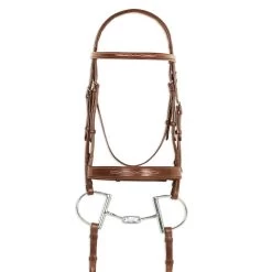 Pessoa® PRO Fancy Stitched Wide Noseband Bridle -Equestrian Discount Store Pessoa PRO Fancy Stitched Wide Noseband Bridle Chestnut 72938.1553631790