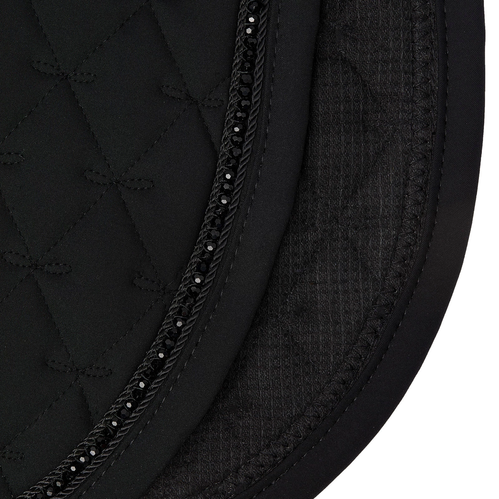 Horze Noir Dressage Saddle Pad W/Pearls - Black 2 Horze Noir Dressage Saddle Pad W/Pearls - Black - Image 2
