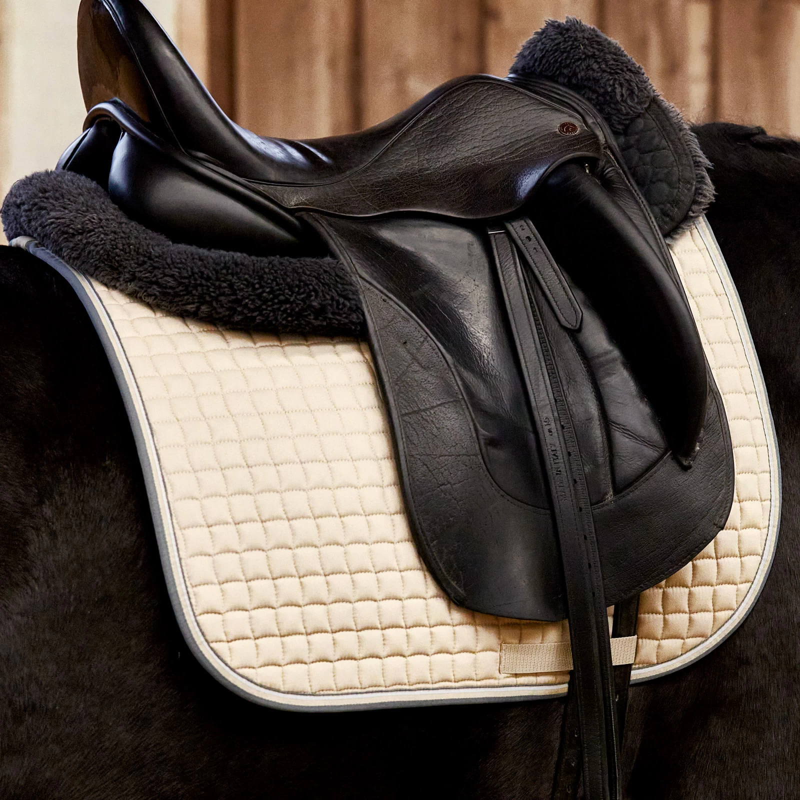 Horze Adepto Dressage Saddle Pad - Safari Brown 1 Horze Adepto Dressage Saddle Pad - Safari Brown