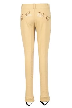 TuffRider Cotton Embroidered Pull On Jodhpurs -Equestrian Discount Store cotton embroidered pull on jodhpurs light tan back 92015.1565014199