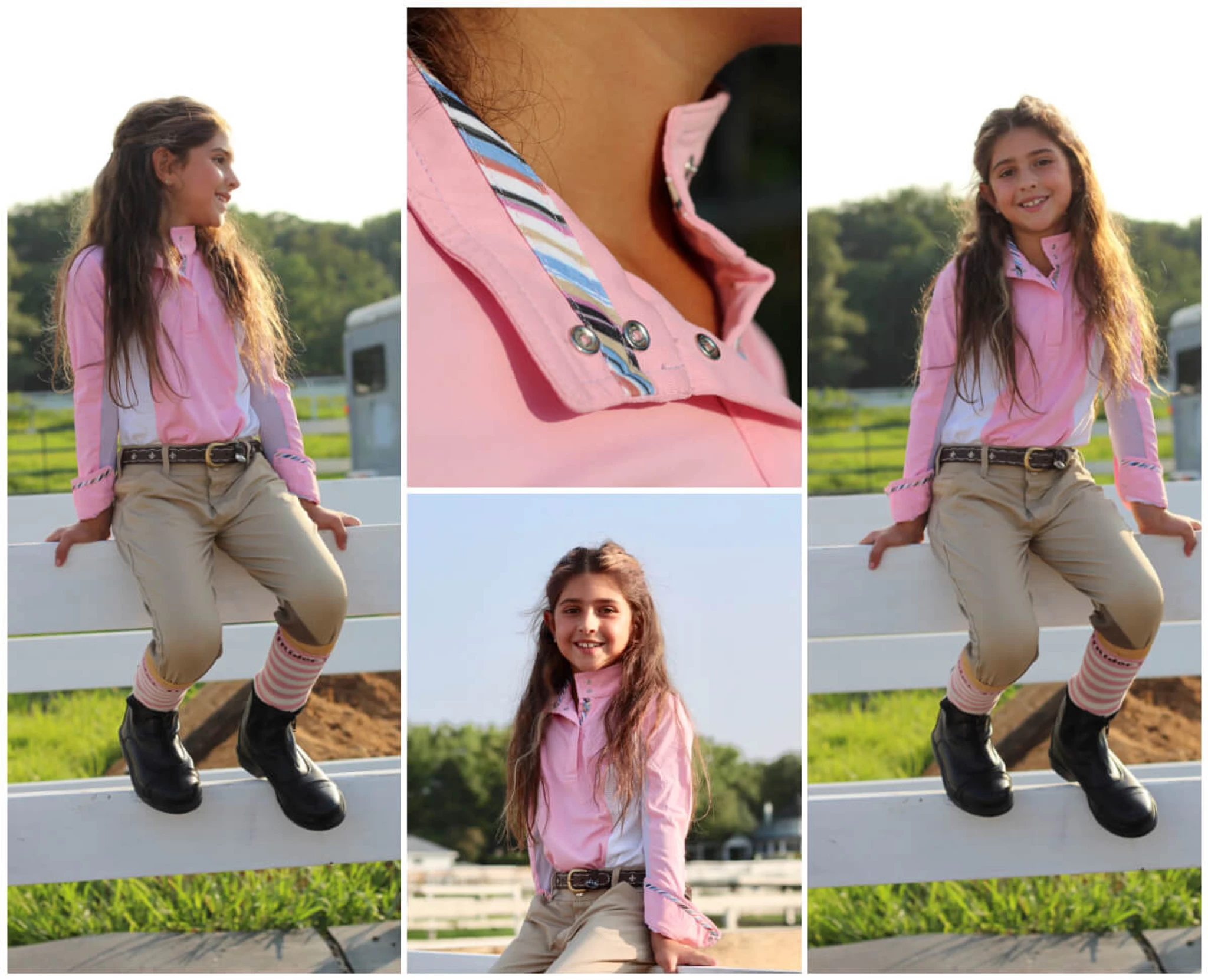 Equine Couture Children's Cara Long Sleeve Show Shirt 8 Equine Couture Children's Cara Long Sleeve Show Shirt - Image 8