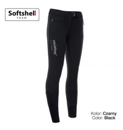 EQUISHOP TEAM NALA SOFTSHELL WOMEN'S FULL SILICONE GRIP BREECHES BLACK