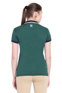 George H Morris Ladies Hunter Polo Shirt -Equestrian Discount Store george h morris ladies hunter polo shirt hunter back 77945.1561841115