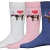 TuffRider I Heart Pony Socks - 3 Pack