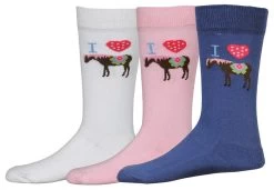 TuffRider I Heart Pony Socks - 3 Pack