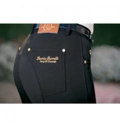LAURIA GARRELLI WOMEN'S RIDING BREECHES BASIC SILICONE KNEE PATCH -Equestrian Discount Store lauria garrelli women s riding breeches basic silicone knee patch 3