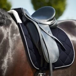 Horze Ghent Quick Dry Dressage Saddle Pad W/Faux Fur - Dark Navy -Equestrian Discount Store oihdrxgrvafiemc8gdzs 1