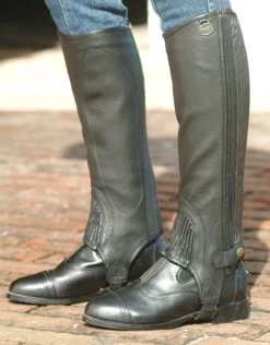 Ovation® Stretch Ribbed Top Grain Half Chaps