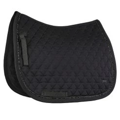 Horze Noir Dressage Saddle Pad W/Pearls - Black