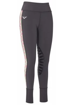 TuffRider Ladies Athena EquiCool Riding Tights -Equestrian Discount Store tuffrider athena pullon riding tights charcoal lime geen 85314.1526086824