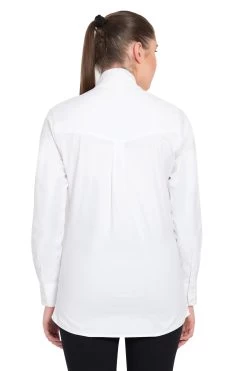 TuffRider Ladies Starter Show Shirt -Equestrian Discount Store tuffrider long sleeve starter show shirt white back 100138 234 19852.1561150360