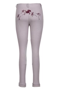 TuffRider Whimsical Horse Embroidered Pull On Jodhpurs -Equestrian Discount Store tuffrider whimsical jodhpurs lilac gray back 08084.1556730704