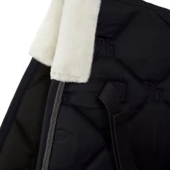 Horze Ghent Quick Dry Dressage Saddle Pad W/Faux Fur - Dark Navy -Equestrian Discount Store vnsgfqknxja7pi3lvdyf 1